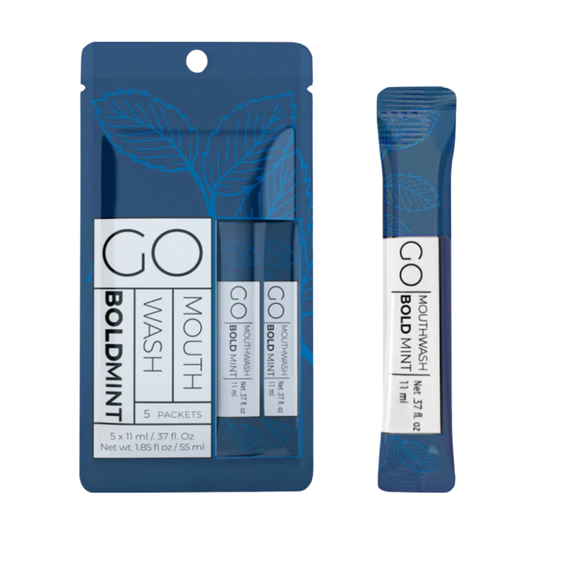 Go Mouthwash Strong Mint Alcohol-Free Oral Rinse 5 x 11ml