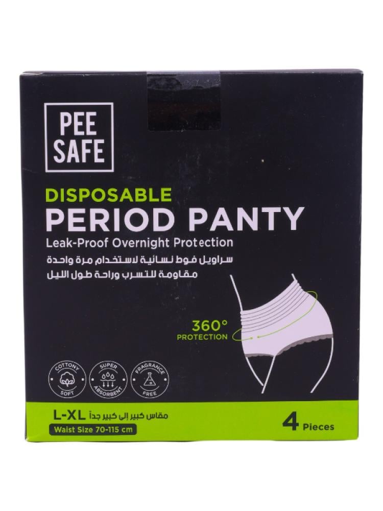 Pee Safe Disposable Panty Liners Large/Extra Large - 4 Pack