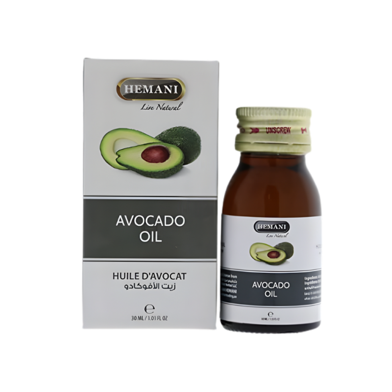 Hemani 100% Natural Avocado Oil with Vitamin E for Skin and Hair 30ml