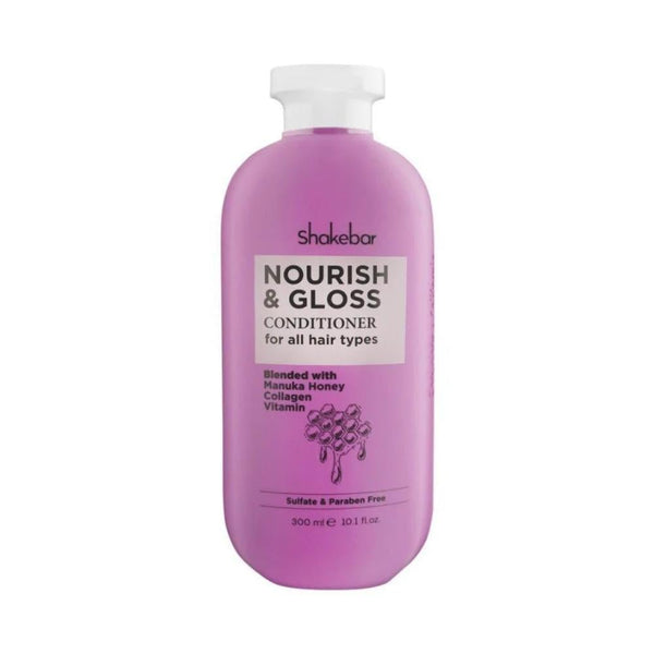 Shakebar Nourish and Gloss Conditioner for Daily Detangling All Hair Types 300ml