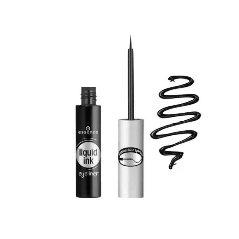 Essence Waterproof Liquid Eyeliner, 01 Black, Fine Tip