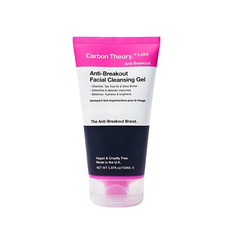 Carbon Theory Anti-Blemish Facial Cleansing Gel, Activated Charcoal & Tea Tree Oil, 150ml