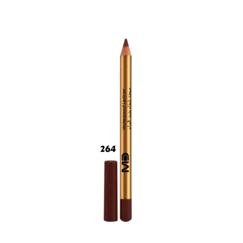 MD Waterproof Lip Liner 264 Classic Brown Long-Lasting Lip Contouring Pencil