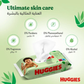 Baby Wipes Natural Care Gentle Cleansing Fragrance Free Huggies 56 Pieces