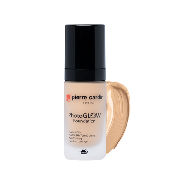 Pierre Cardin Photo Glow Foundation Beige Warm 801 Light to Medium Coverage