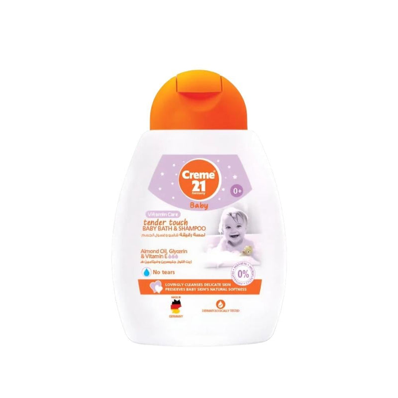Cream 21 Baby Shampoo, Tear-Free with Almond Oil and Vitamin E, 500ml