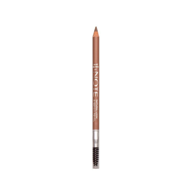 Note Natural Look Eyebrow Pencil, Light Brown, Waterproof, Dual-Ended with Brush