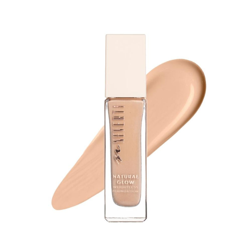 Neverti Natural Glow Foundation, Creamy Beige 005, Moisturizing, 86% Natural Ingredients