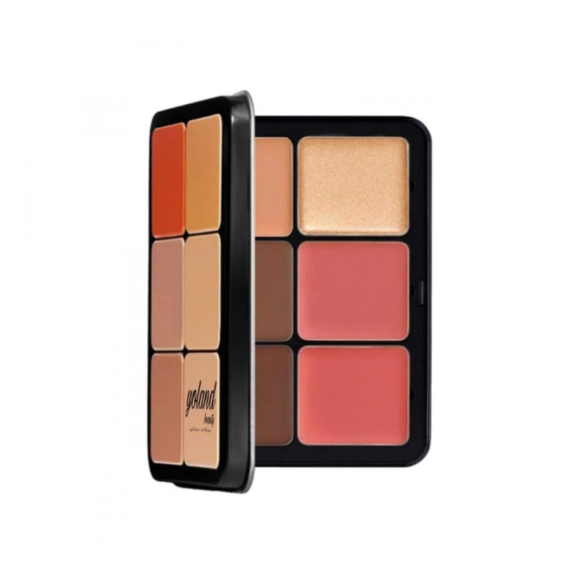 Yolande Beauty My Life Cream Blush and Contour Palette, 12 Shades, 51.6g