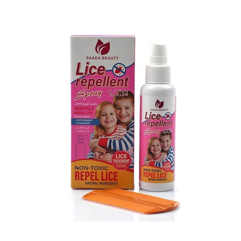 Lice and Nits Elimination Spray Natural Formula Saada Beauty 120ml