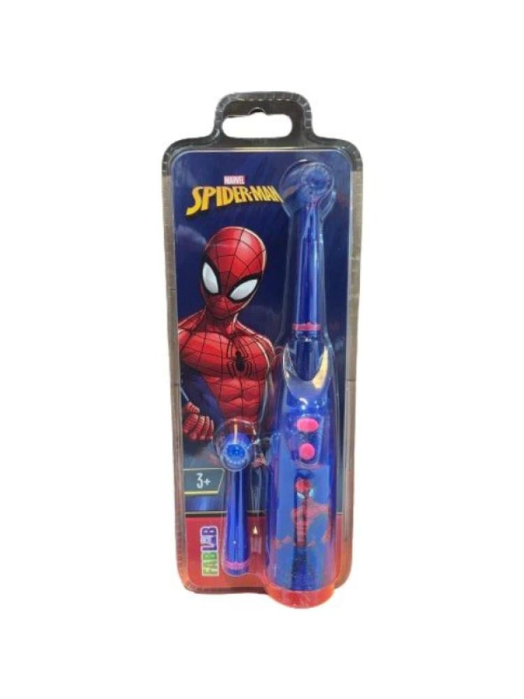 Fablab Battery Operated Kids Toothbrush - Spiderman Design, Soft Bristles