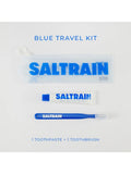 Saltrain Grey Salt Toothpaste Travel Kit, Blue Toothpaste & Toothbrush, 30g