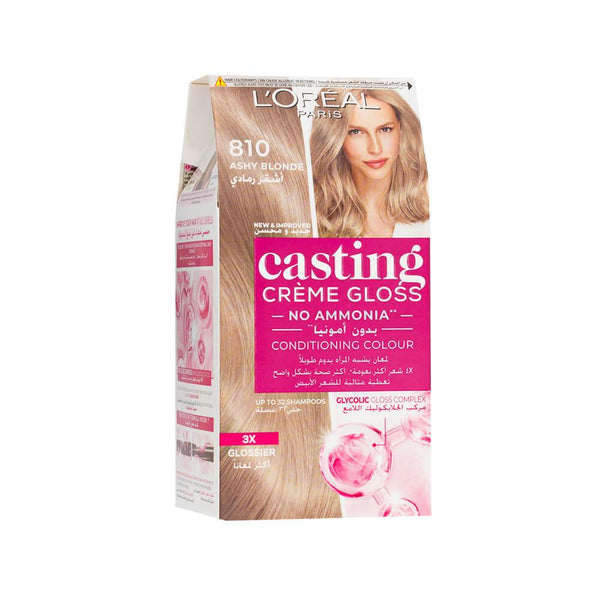 Semi-Permanent Hair Dye Ash Blonde 810 Royal Jelly L'Oreal 180ml