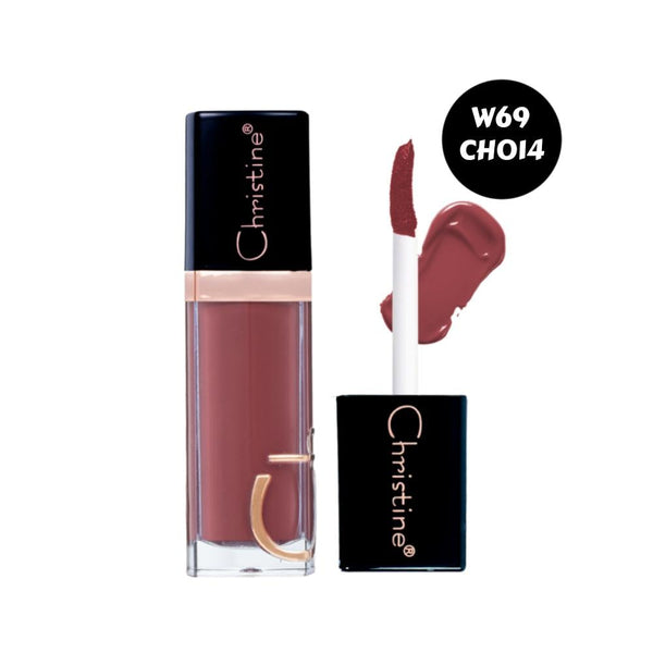 Christine Liquid Matte Lipstick, W69, Long-Lasting Color