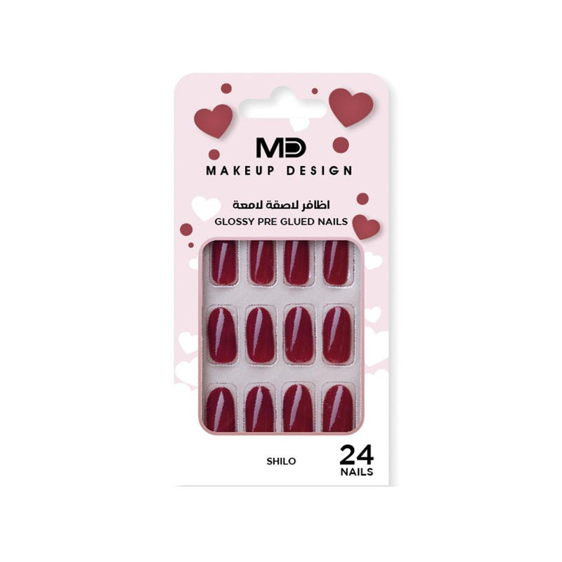 Md Shilo Glitter Artificial Nails NG-14, Self-Adhesive