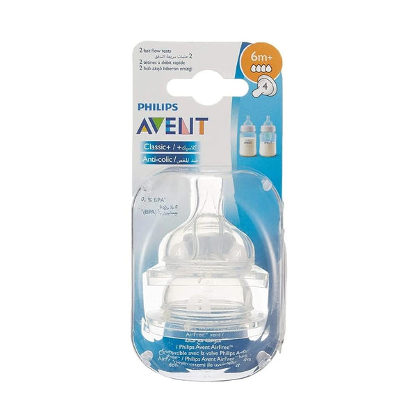 Philips Avent Anti-Colic Feeding Nipple, 6+ Months, 2 Pack