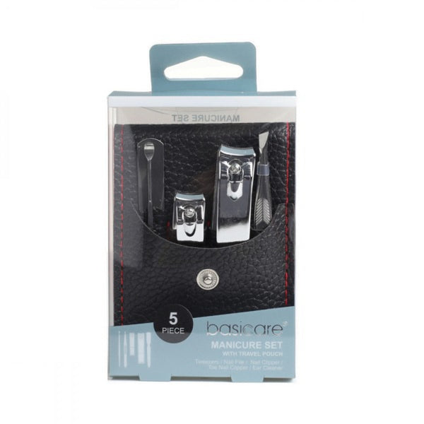 Basicare 5-Piece Manicure Set with Storage Case