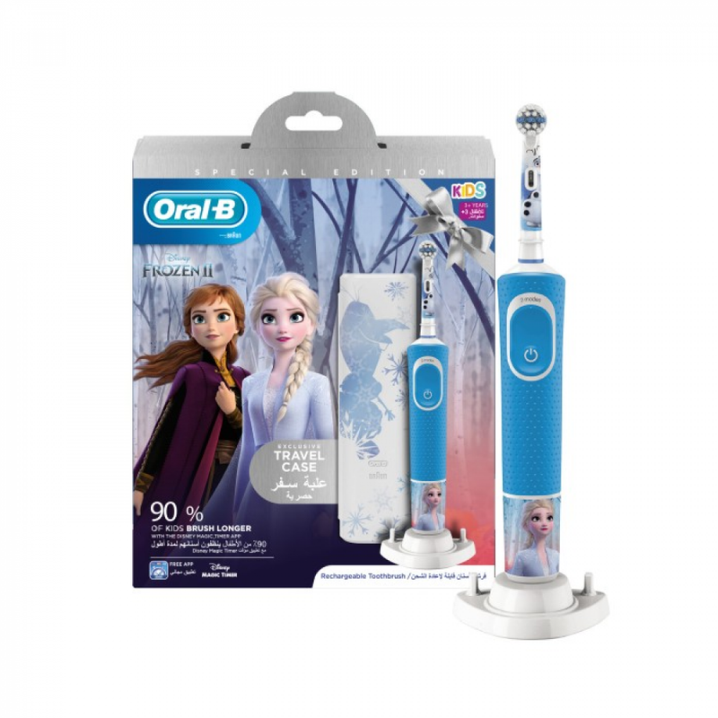 Oral-B Kids Frozen 2 Electric Toothbrush, Rotating Head, Ultra-Soft Bristles