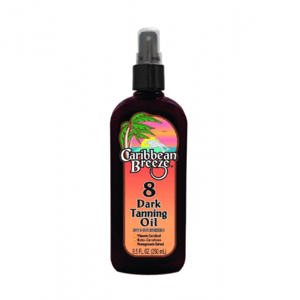 Caribbean Breeze Dark Tanning Oil Spray SPF 8 Pomegranate Extract 250ml