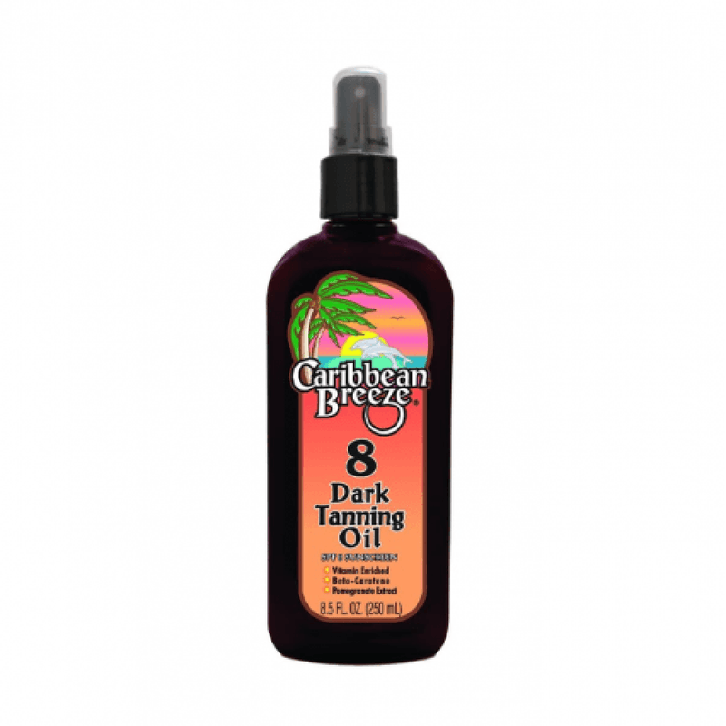Caribbean Breeze Dark Tanning Oil Spray SPF 8 Pomegranate Extract 250ml