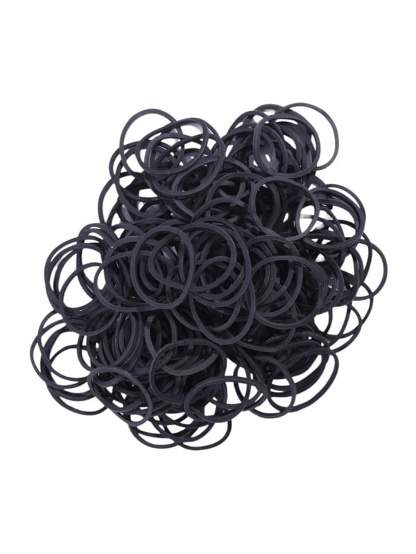 Salon System Black Plastic Hair Elastics (Pack of 10)
