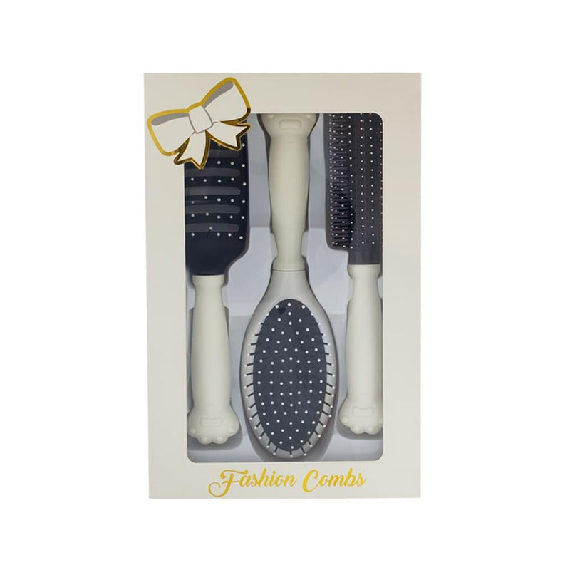 Hair Styling Comb Set 3-Piece Detangling & Product Distribution Lina Rose Assorted
