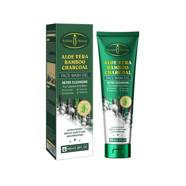 Purifying Face Wash Gel with Aloe Vera and Bamboo Charcoal by Aichun Beauty 100m