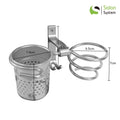 Salon System Dual Wall Mount Hair Dryer Holder Silver