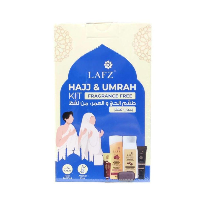 Lavz Hajj and Umrah Care Set Fragrance-Free Skin and Hair 5-Piece Travel Kit