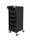 Salon System X103 Black Plastic Work Trolley 91cm