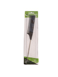 Hair System Carbon Fiber Styling Comb with Metal Pin Tail