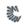Basic Care Hair Clips Black 10 Pieces
