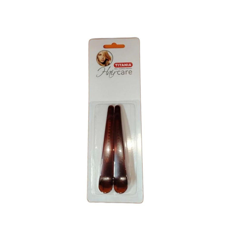 Titania Large Hair Clips Brown 2 Pieces