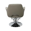 Salon System Ladies Chair - Light Beige Synthetic Leather, Chrome Frame