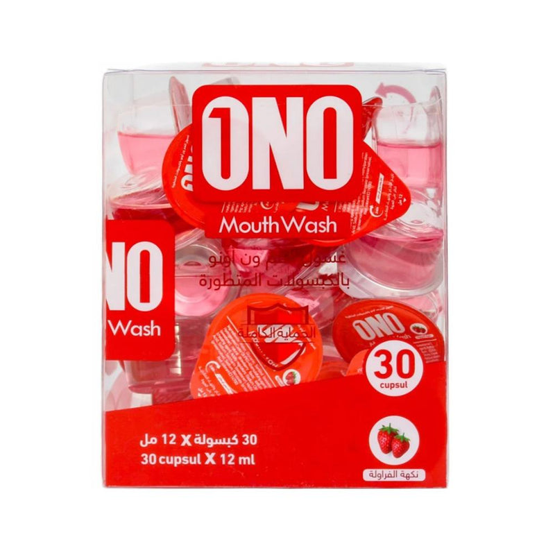 Mouthwash Capsules Strawberry Travel-Friendly 1ONO 30x12ml
