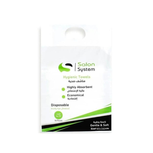 Salon System Disposable Sanitary Towels, 80 x 160 cm, 25 Count