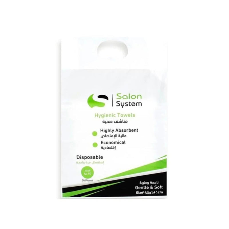 Salon System Disposable Sanitary Towels, 80 x 160 cm, 25 Count