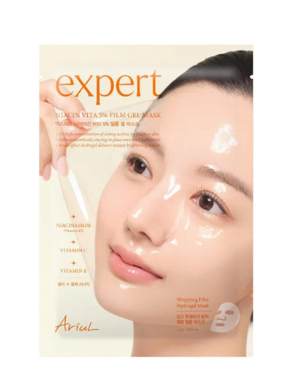 Ariul Expert Niacin Vita 5% Film Gel Mask - Niacinamide, Vitamin C, 23g