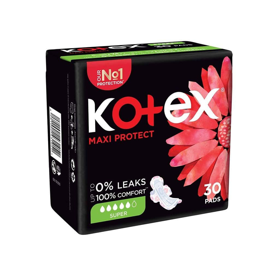 Kotex Maxi Sanitary Pads with Wings Daytime Protection Comfort 30 pads