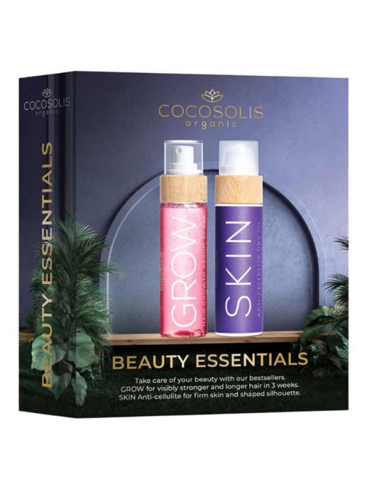 Cocosolis Body Care Set: Firming Oil, Hair Serum, Blueberry Oil, Vitamins B3/B6