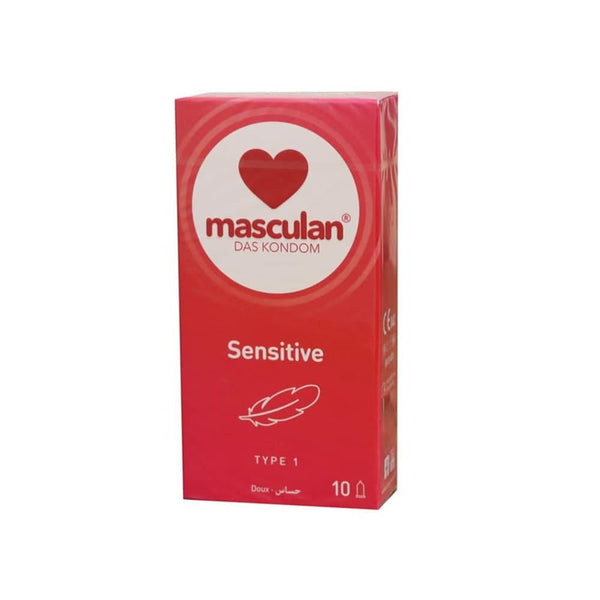 Sensitive Condoms Ultra Thin Natural Feel Masculan Type 1 10 Pieces