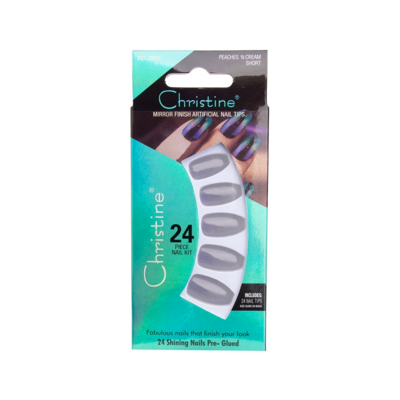 Christine Self-Adhesive Nail Set 24 Pieces Assorted Sizes 025