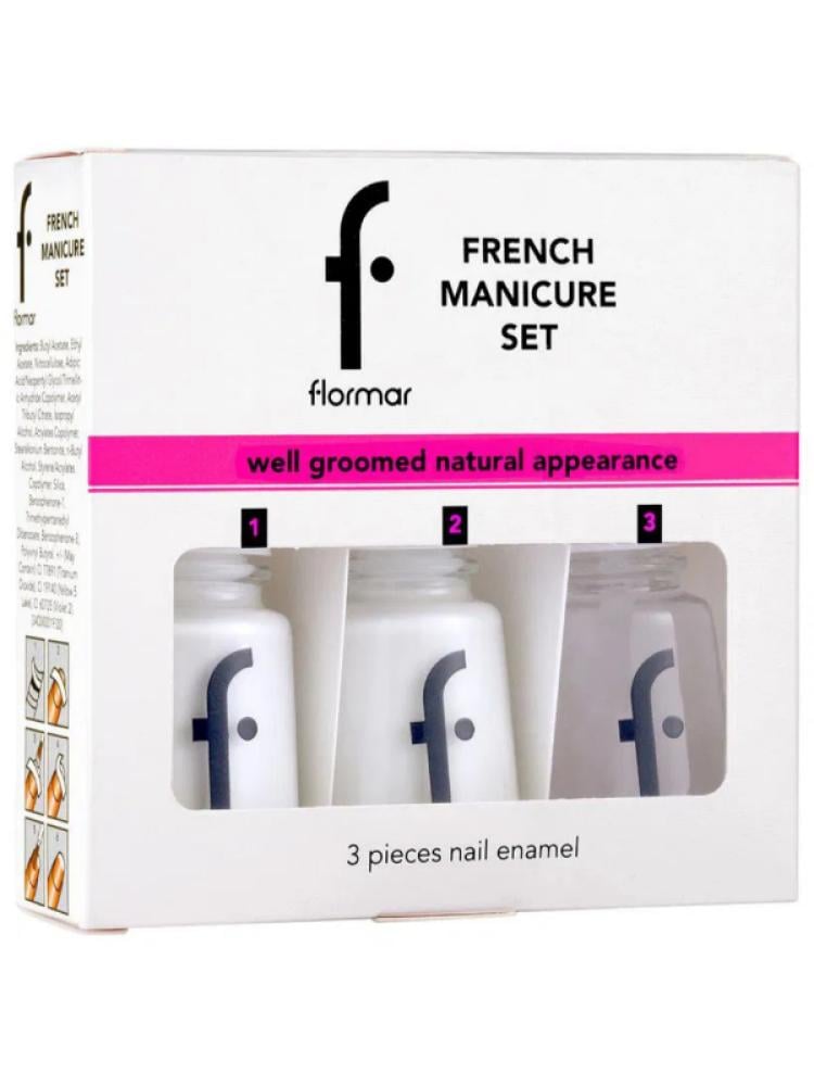 Flormar French Manicure Set 227 with Nail Polish and Strips