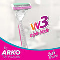 Best Women's Razors Triple Blade Aloe Vera Argan ARKO 2-Pack