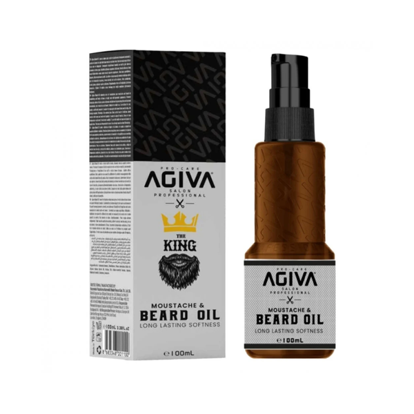Agiva The King Mustache and Beard Oil - 100ml Moisturizing & Softening