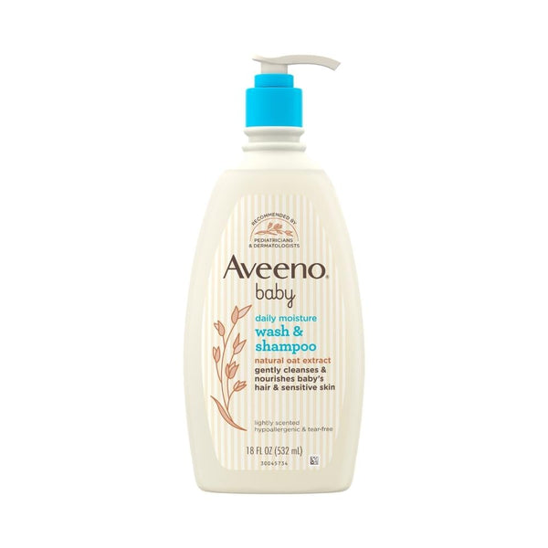 Aveeno Baby Wash and Shampoo with Natural Oat Extract, Tear-Free, 532ml
