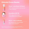 Kosas Plump Juicy Skincare Prep Set with SPF 40 Sunscreen, Collagen Serum, and Lip Booster