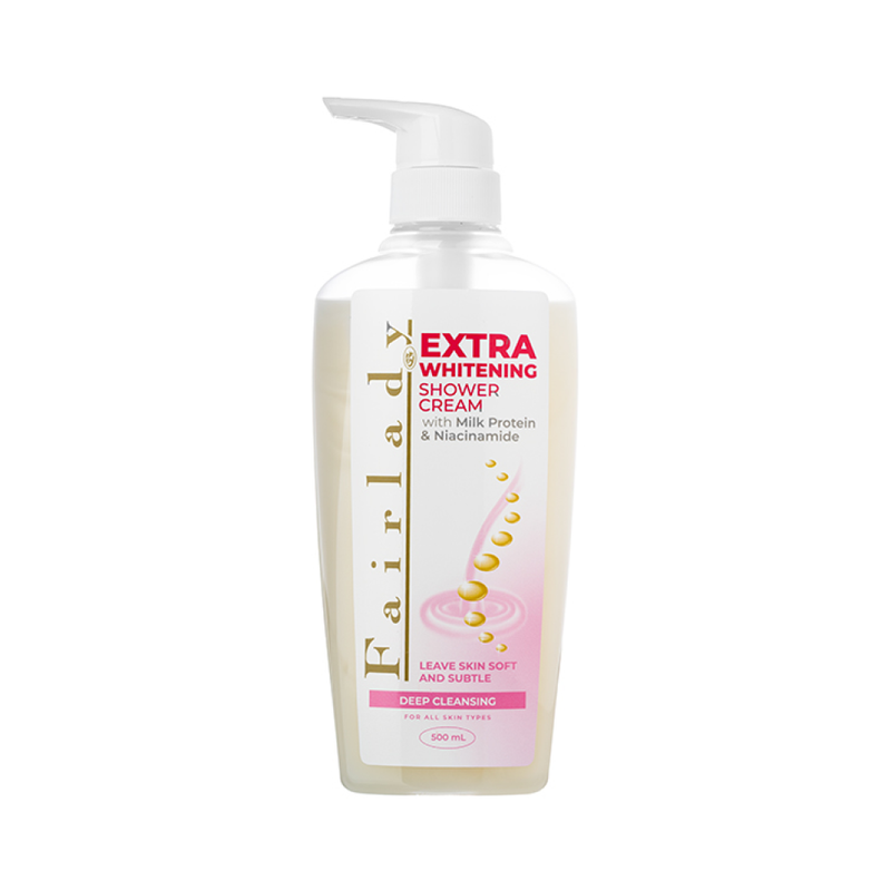 Fair Lady Intensive Brightening Shower Cream, Niacinamide, Milk Protein, 500ml