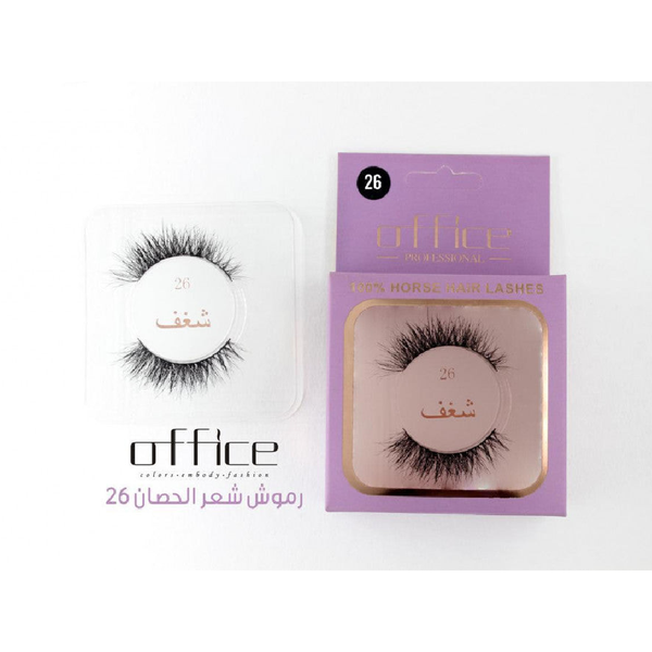 Office Passion 26 False Eyelashes, 100% Horsehair, Strip Lashes