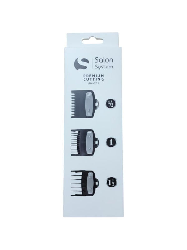 Salon System Clipper Guards, 3-Piece Hair Clipper Comb Set, 12, 1 and 112